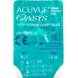Двотижнева лінза Acuvue Oasys with Hydraclear Plus